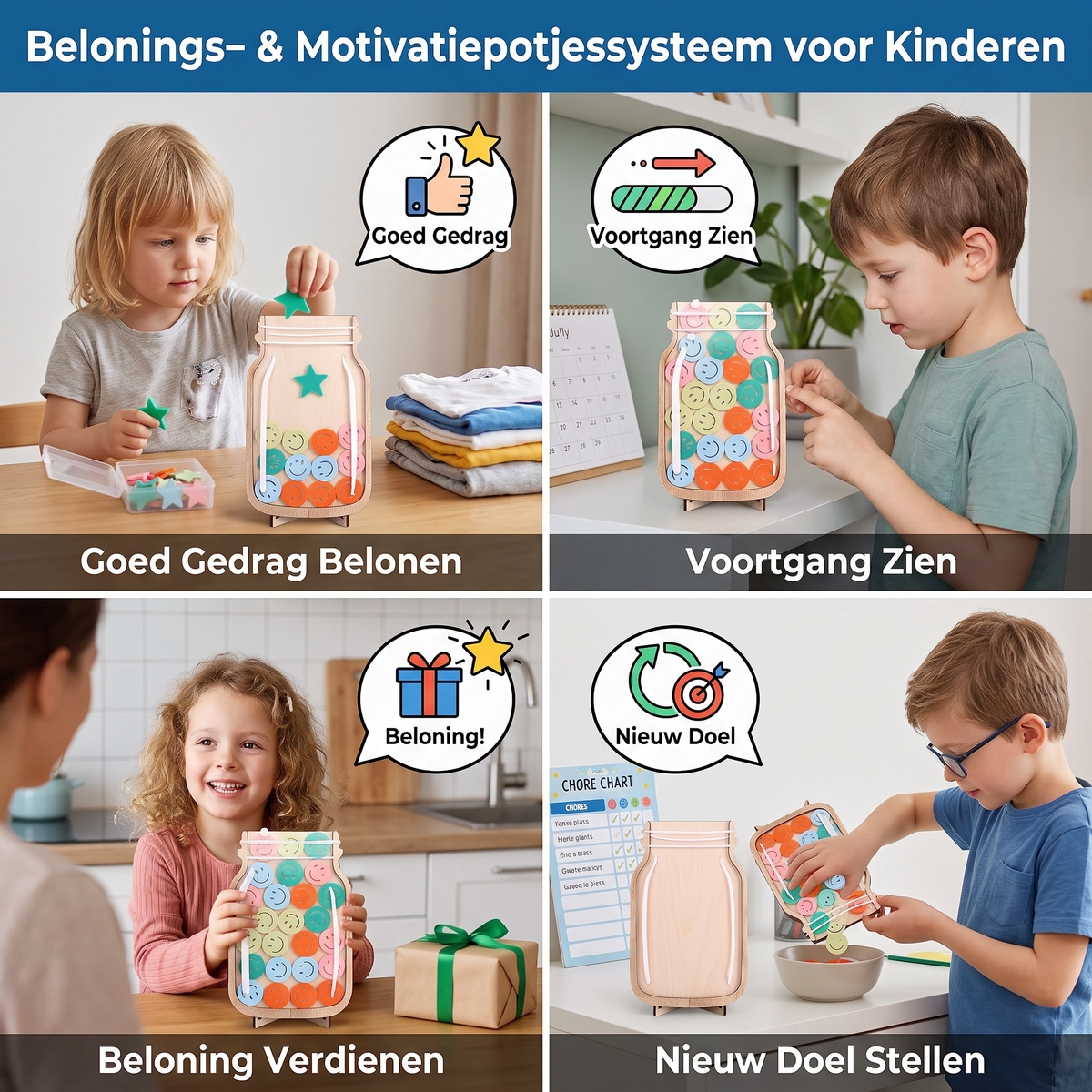 Belonings- & Motivatiepotjessysteem voor Kinderen