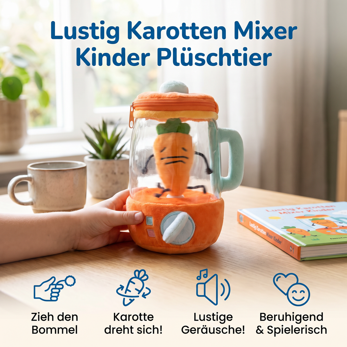 Lustig Karotten Mixer Kinder Plüschtier