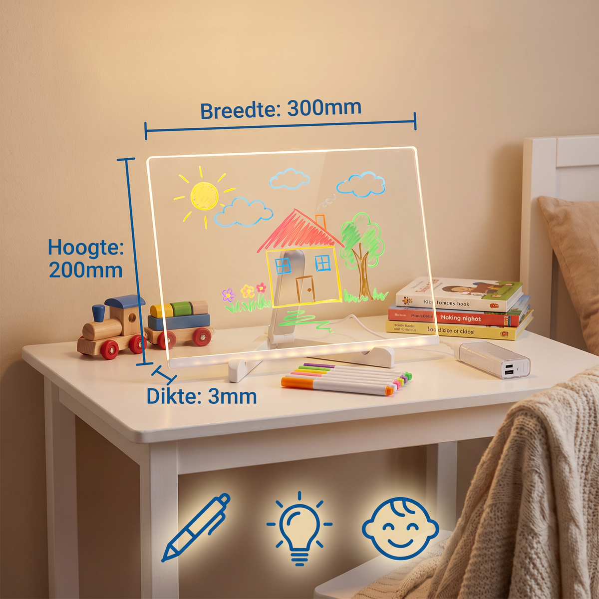 Lichtgevend LED Tekenbord voor Kinderen