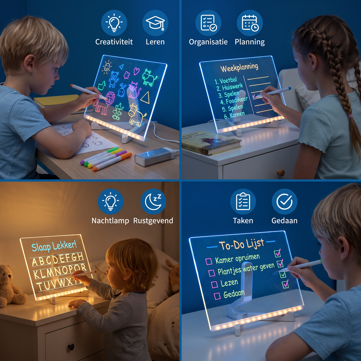 Lichtgevend LED Tekenbord voor Kinderen