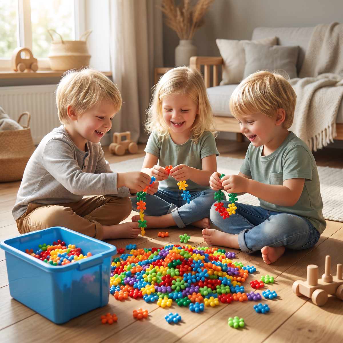 Creatieve Montessori Sneeuwvlok Bouwstenen