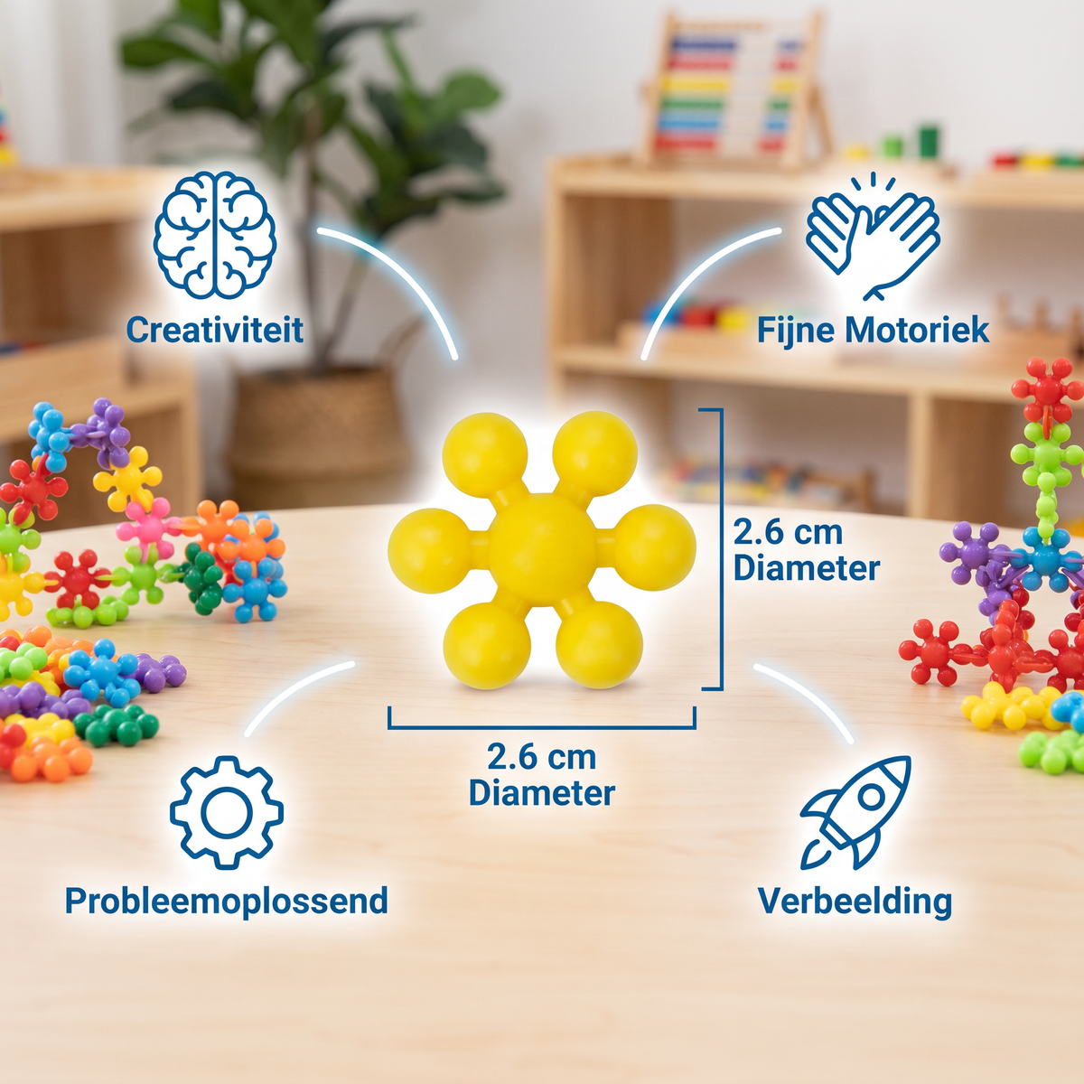 Creatieve Montessori Sneeuwvlok Bouwstenen