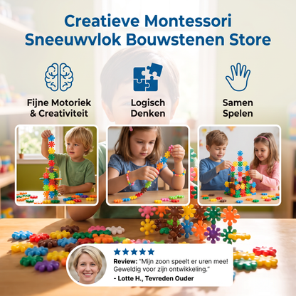 Creatieve Montessori Sneeuwvlok Bouwstenen