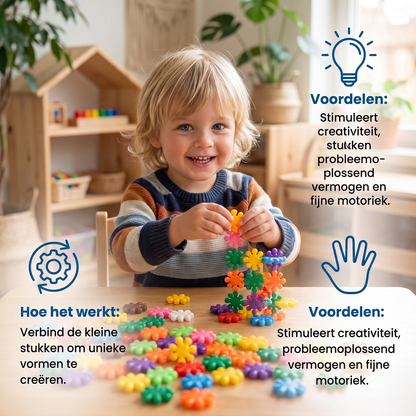 Creatieve Montessori Sneeuwvlok Bouwstenen