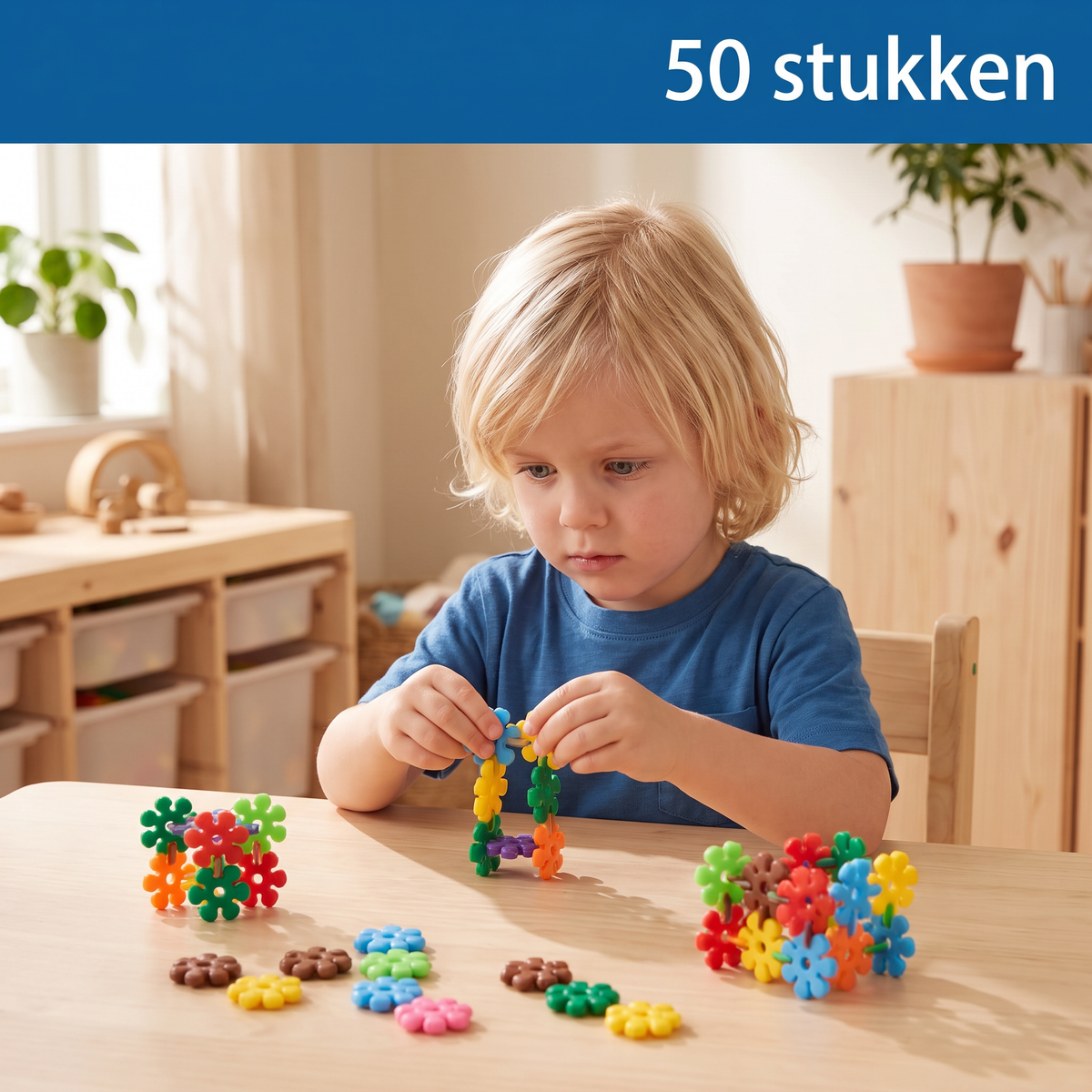 Creatieve Montessori Sneeuwvlok Bouwstenen