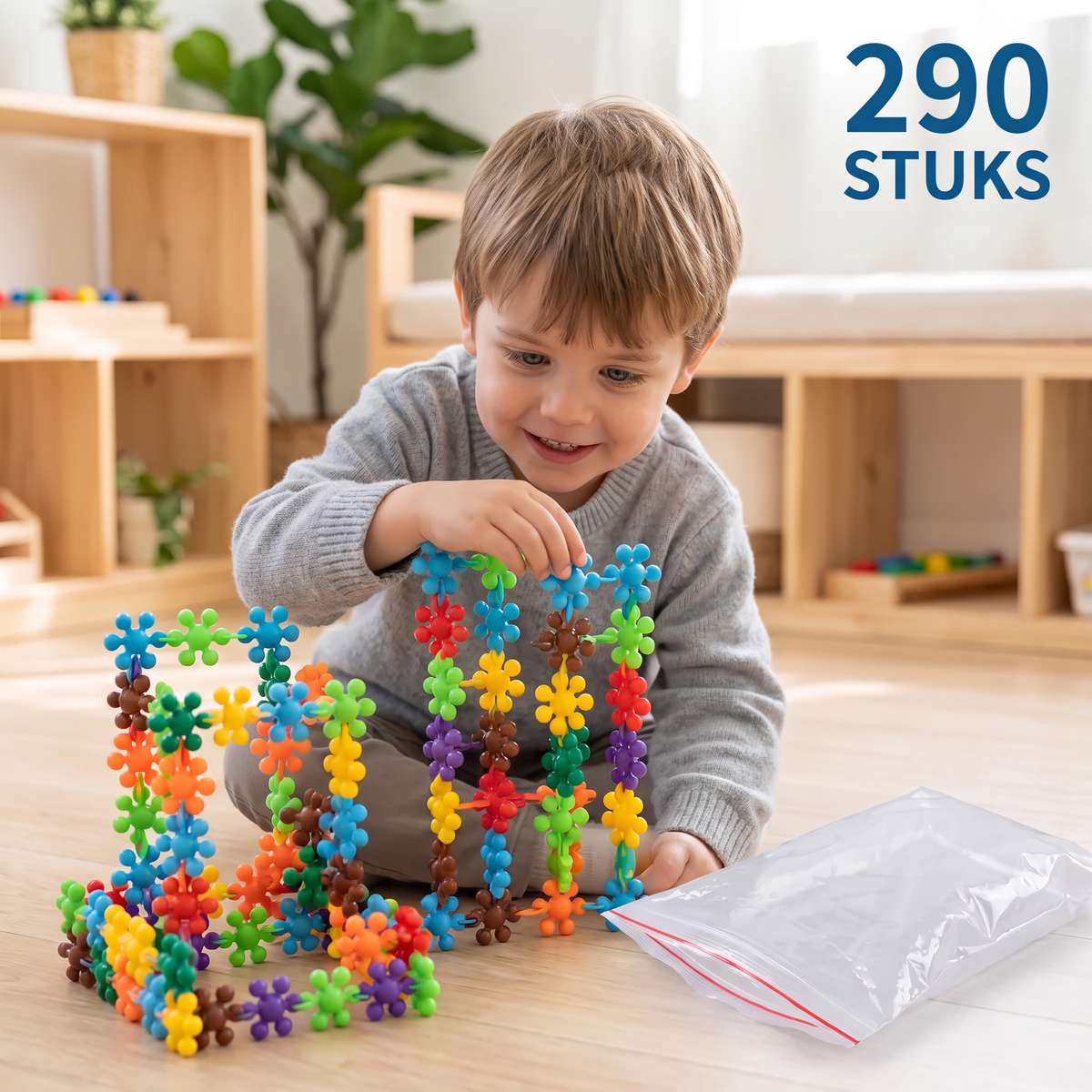 Creatieve Montessori Sneeuwvlok Bouwstenen