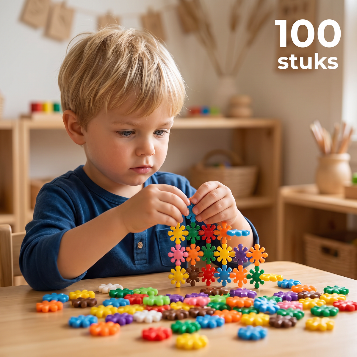 Creatieve Montessori Sneeuwvlok Bouwstenen