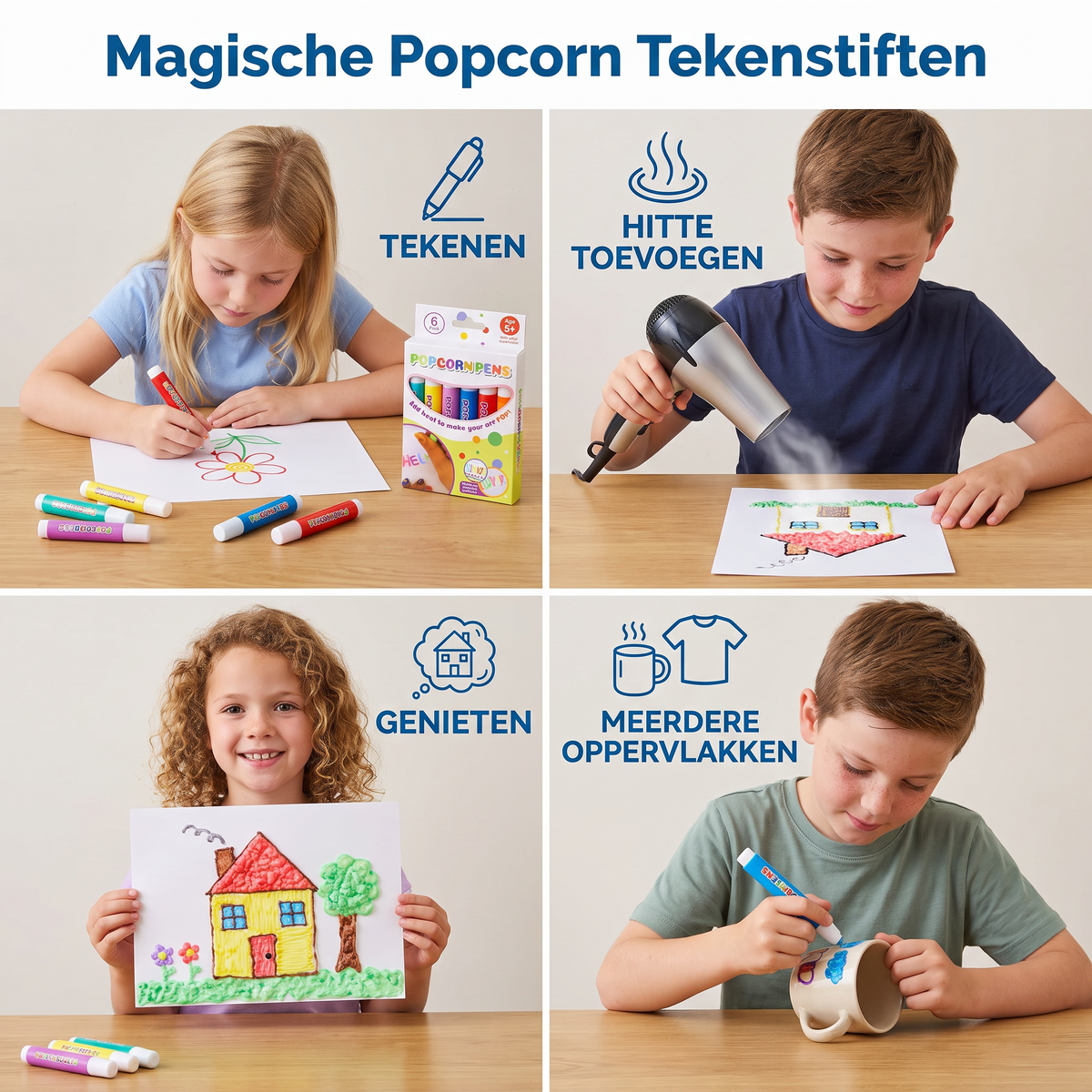 Magische Popcorn Tekenstiften