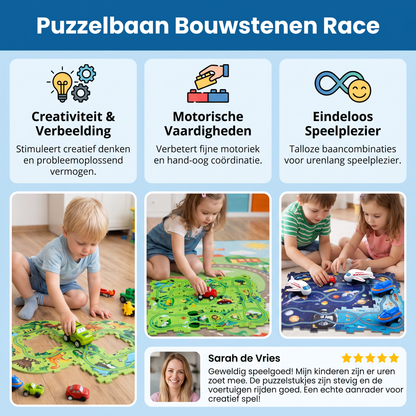 Puzzelbaan Bouwstenen Race