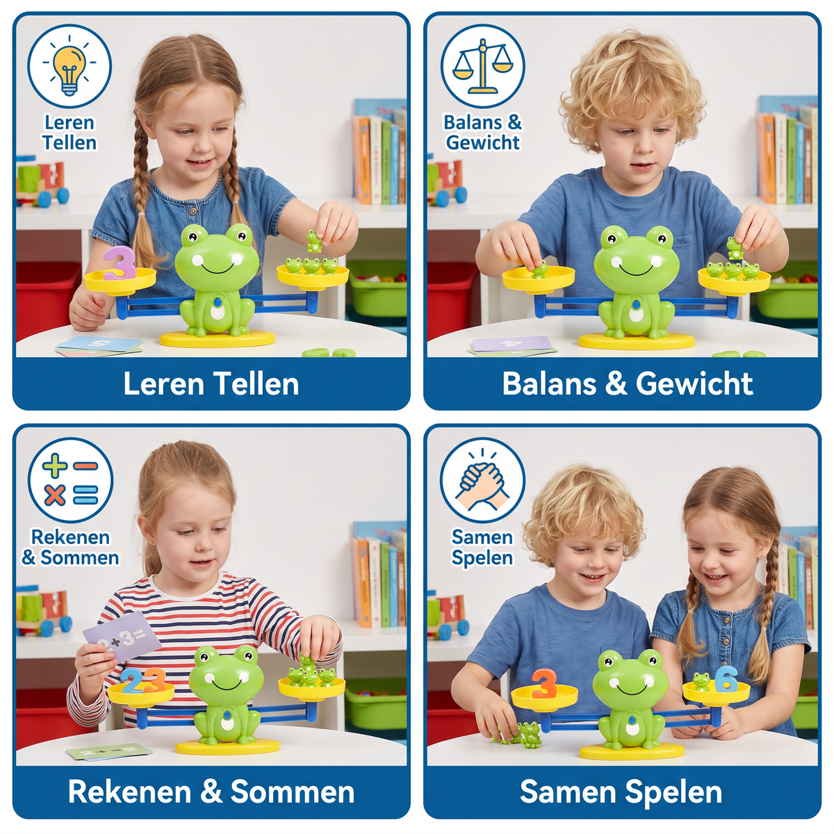 Educatieve Kikker Weegschaal Kinderspeelgoed – Rekenen Makkelijk Gemaakt!