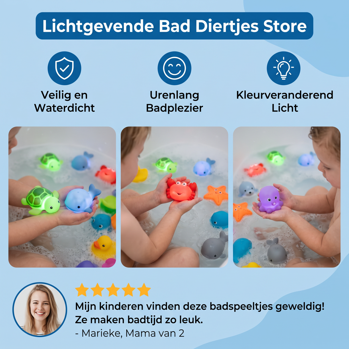 Lichtgevende Bad Diertjes