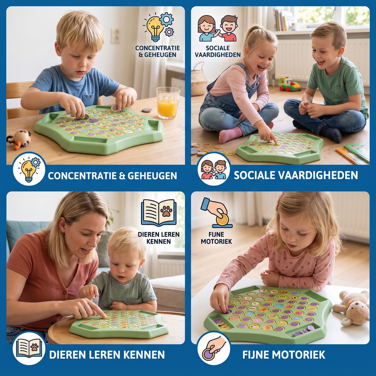 Geheugen Dierenmunten Familiespelbord