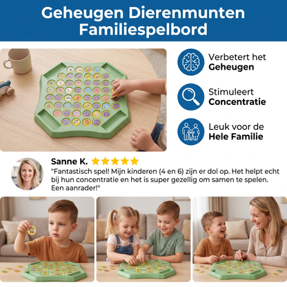 Geheugen Dierenmunten Familiespelbord
