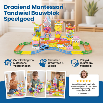 Draaiend Montessori Tandwiel Bouwblok Speelgoed
