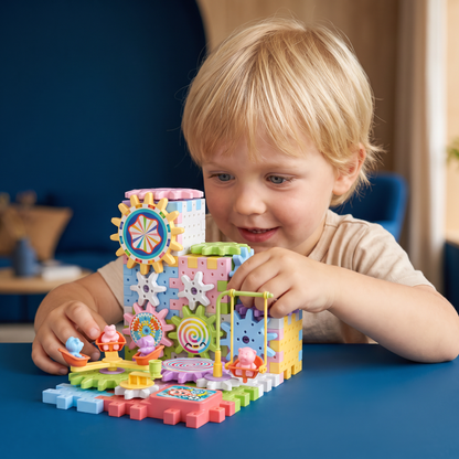 Draaiend Montessori Tandwiel Bouwblok Speelgoed