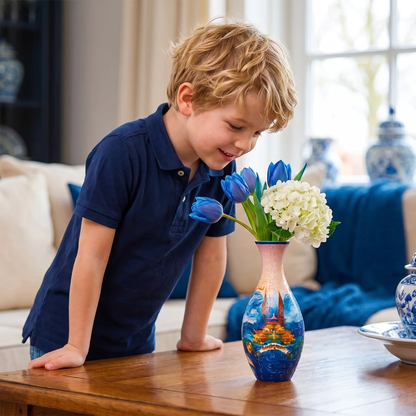 Edel 3D Puzzel Vaas - Geschikt Voor Echte Bloemen