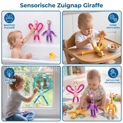 Sensorische Zuignap Giraffe Baby Speelgoed