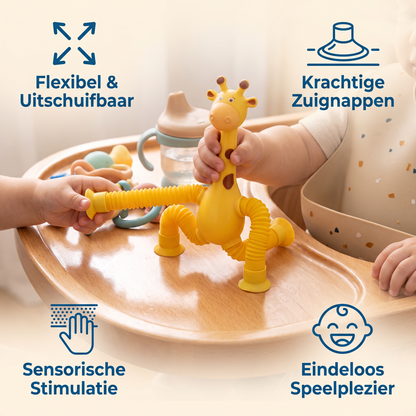 Sensorische Zuignap Giraffe Baby Speelgoed