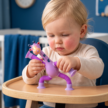 Sensorische Zuignap Giraffe Baby Speelgoed
