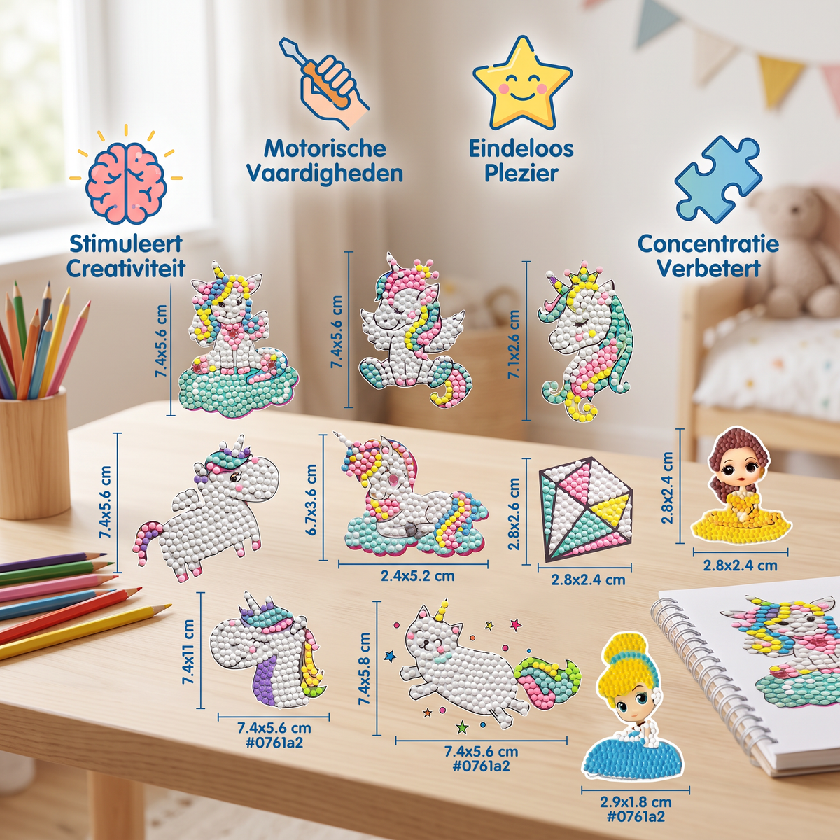 Diamantstickers voor kinderen
