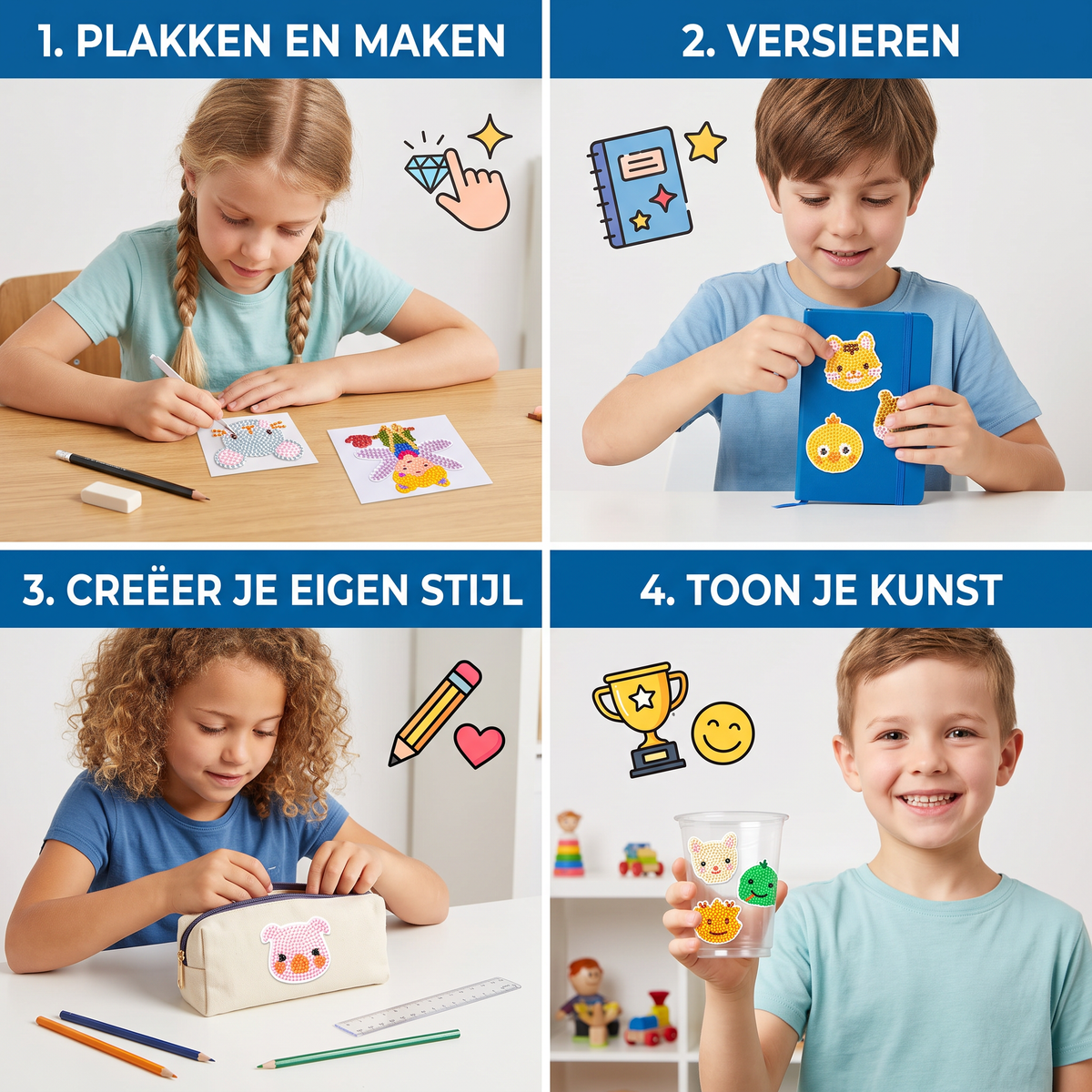Diamantstickers voor kinderen