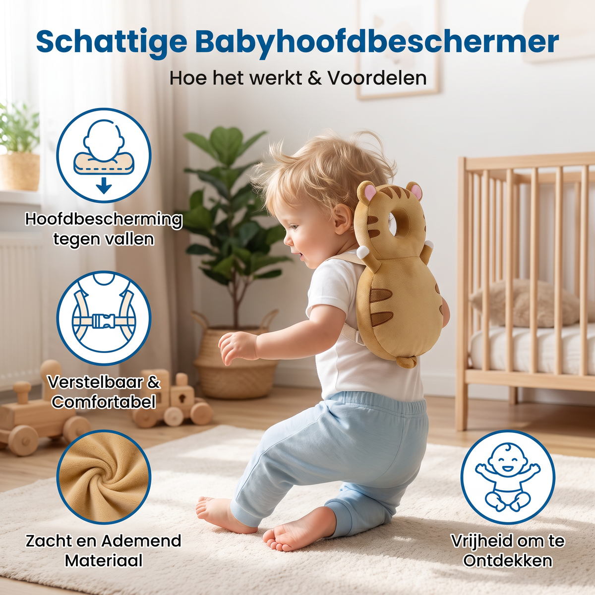 Schattige Babyhoofdbeschermer