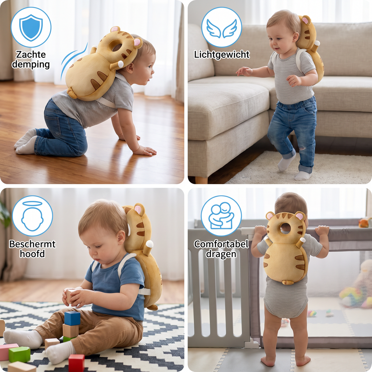 Schattige Babyhoofdbeschermer
