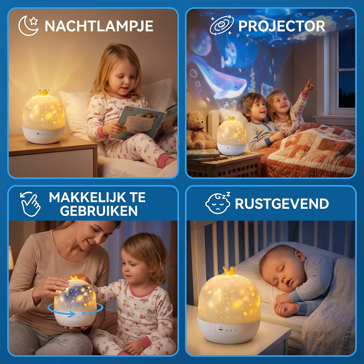 2-in-1 Kinder Nachtlampje en Projector