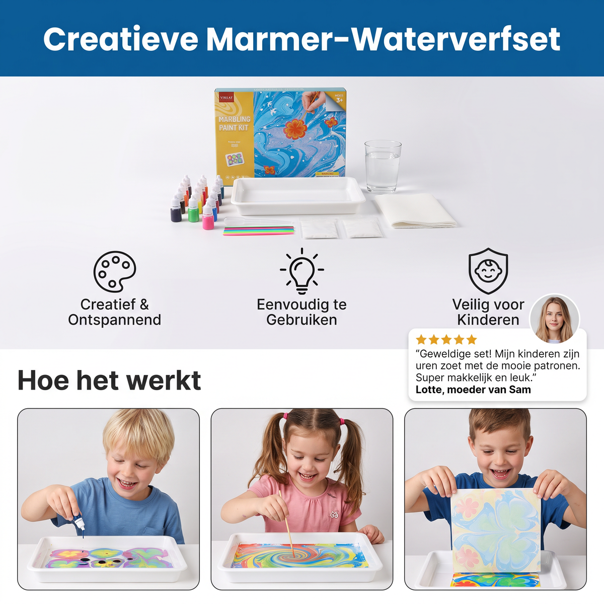 Creatieve Marmer-Waterverfset
