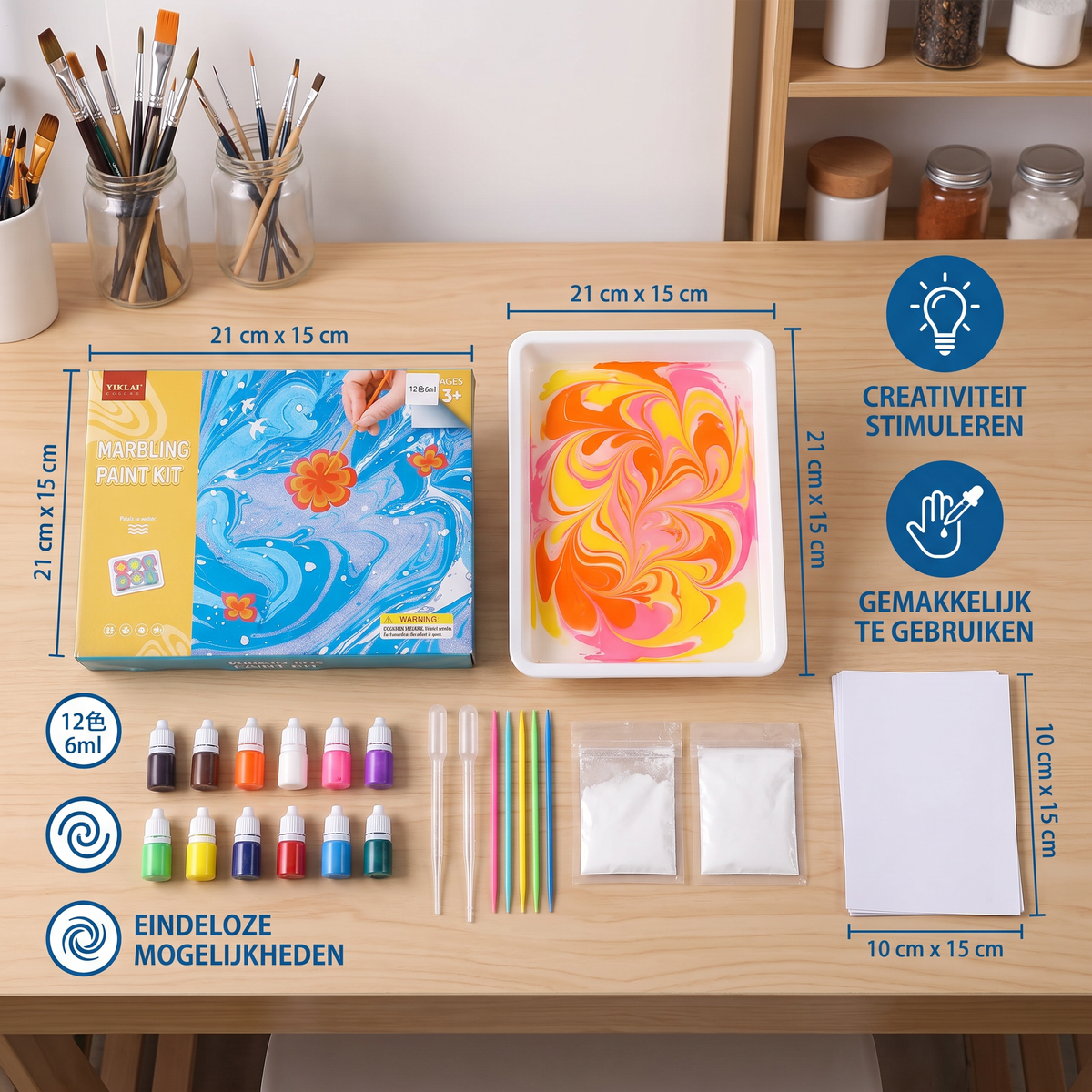 Creatieve Marmer-Waterverfset