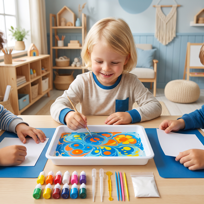 Creatieve Marmer-Waterverfset