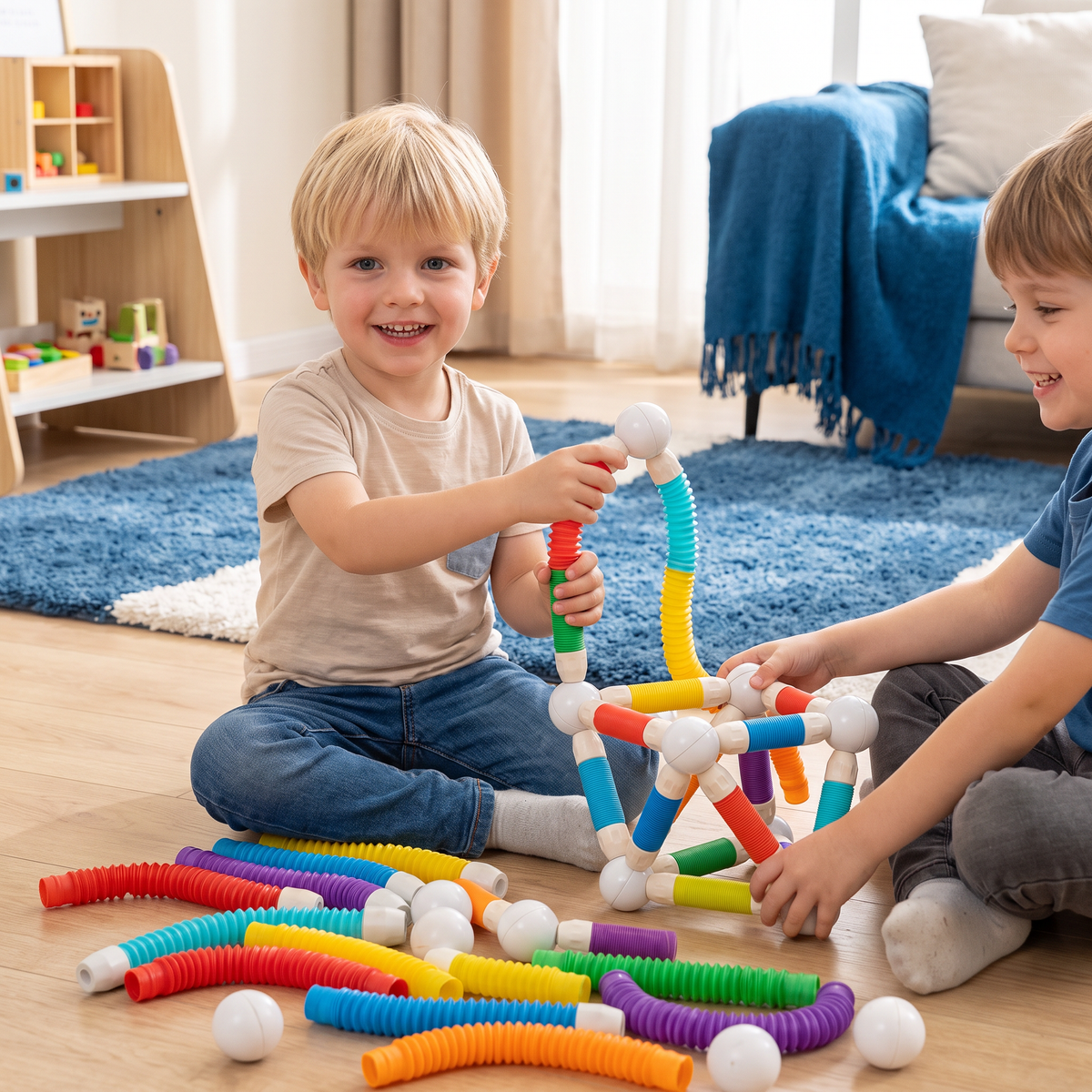 Vormbare Montessori-Magneetbouwstenen