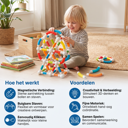 Vormbare Montessori-Magneetbouwstenen