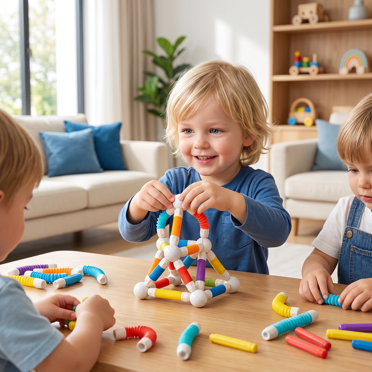 Vormbare Montessori-Magneetbouwstenen