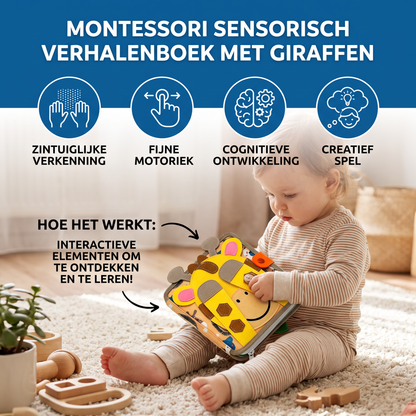 Montessori Sensorisch Verhalenboek Met Giraffen