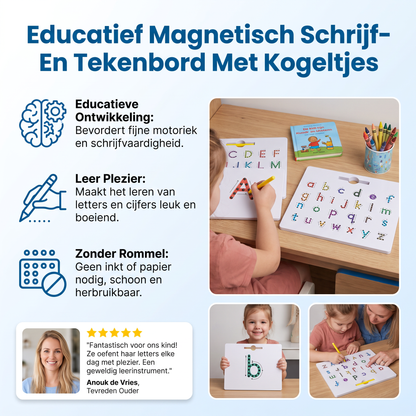 Educatief Magnetisch Schrijf- En Tekenbord Met Kogeltjes