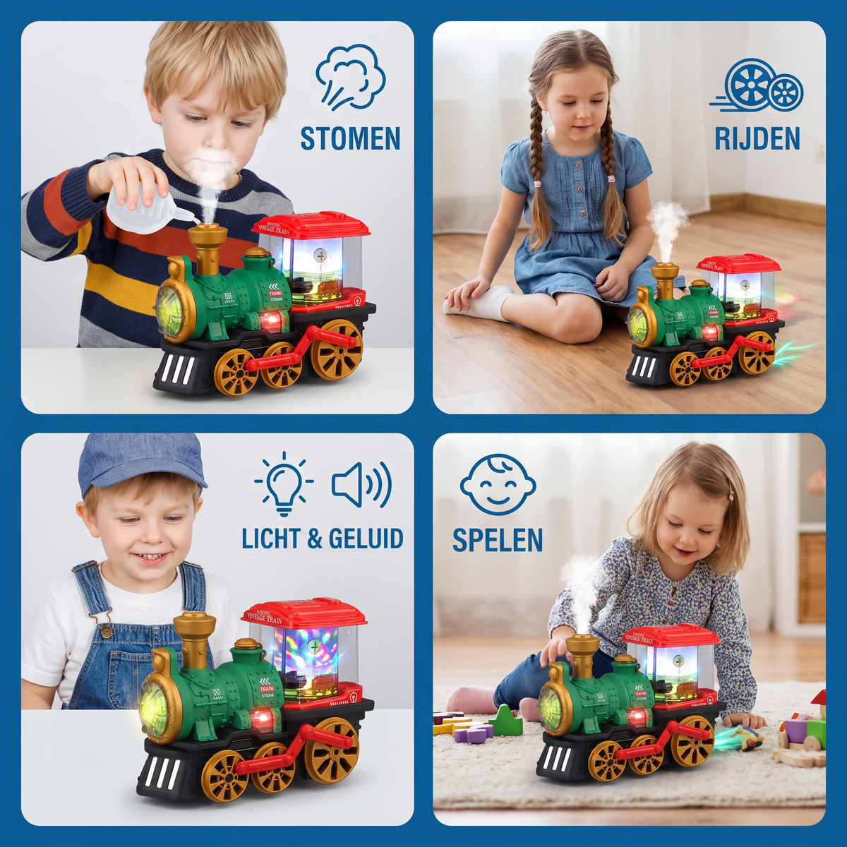 Intelligente Kinderstoomlocomotief met Echte Stoom