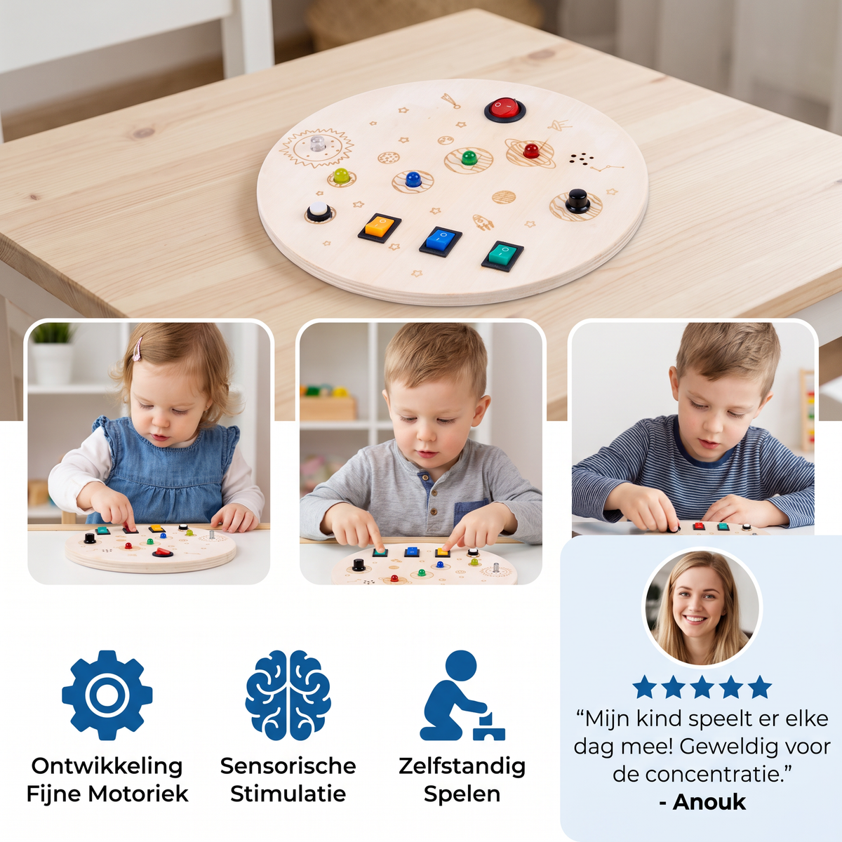 Montessori Houten Bezigheidsbord