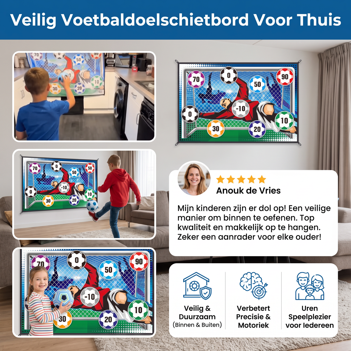 Veilig Voetbaldoelschietbord Voor Thuis