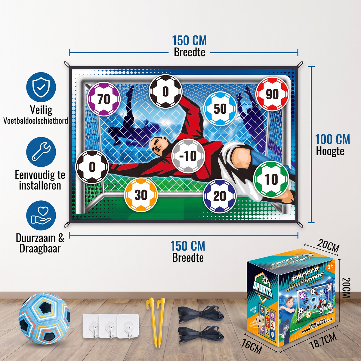 Veilig Voetbaldoelschietbord Voor Thuis