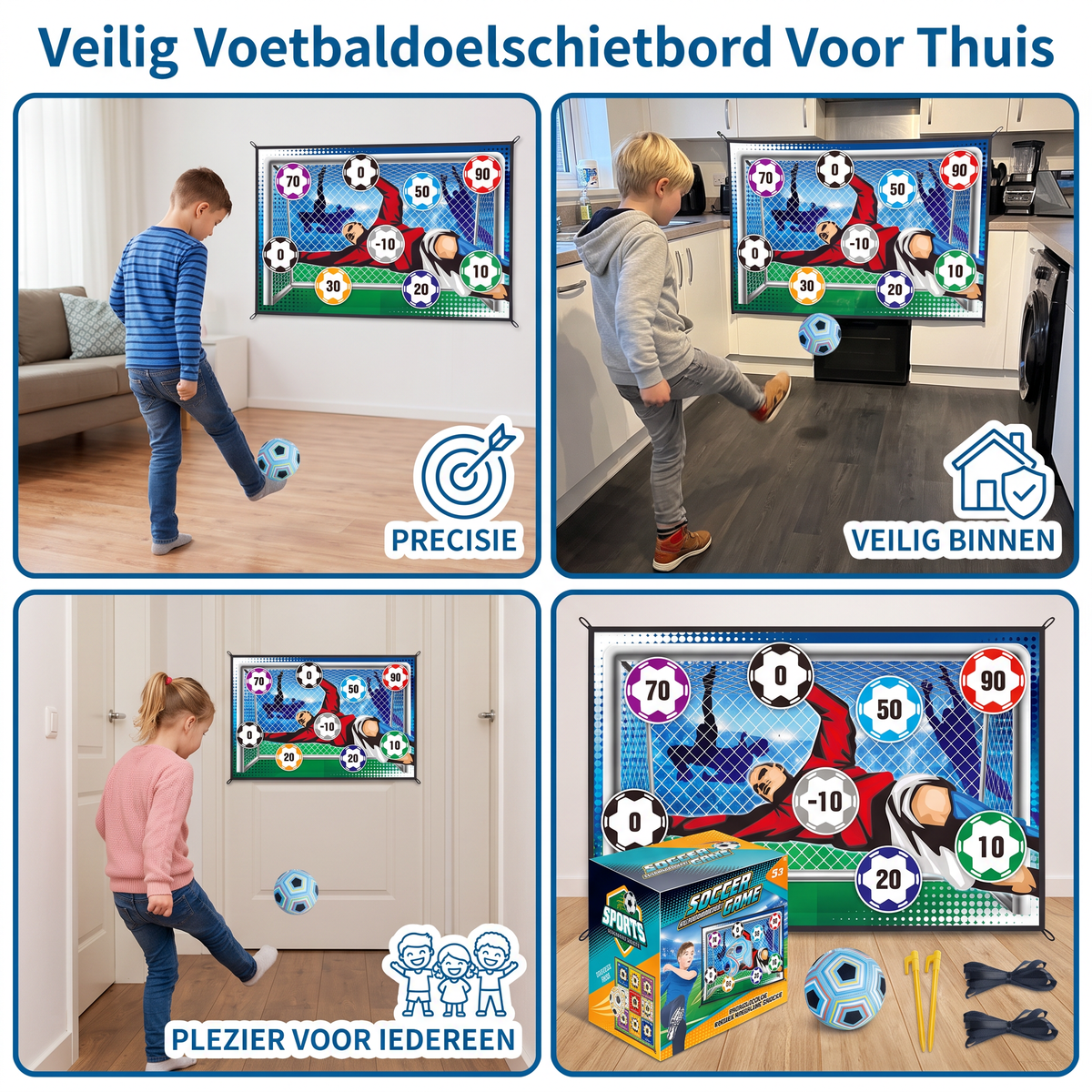Veilig Voetbaldoelschietbord Voor Thuis