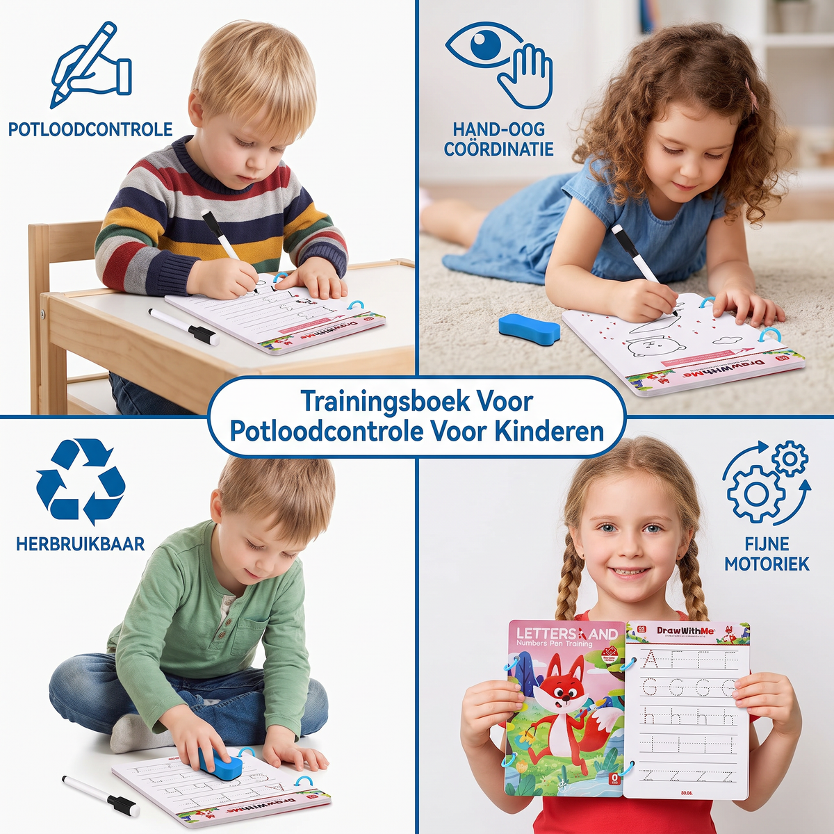Trainingsboek Voor Potloodcontrole Voor Kinderen