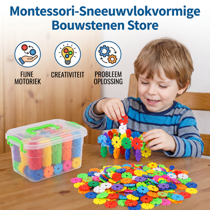 Montessori-Sneeuwvlokvormige Bouwstenen
