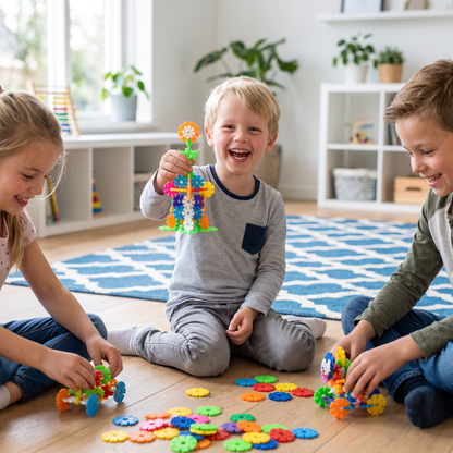 Montessori-Sneeuwvlokvormige Bouwstenen