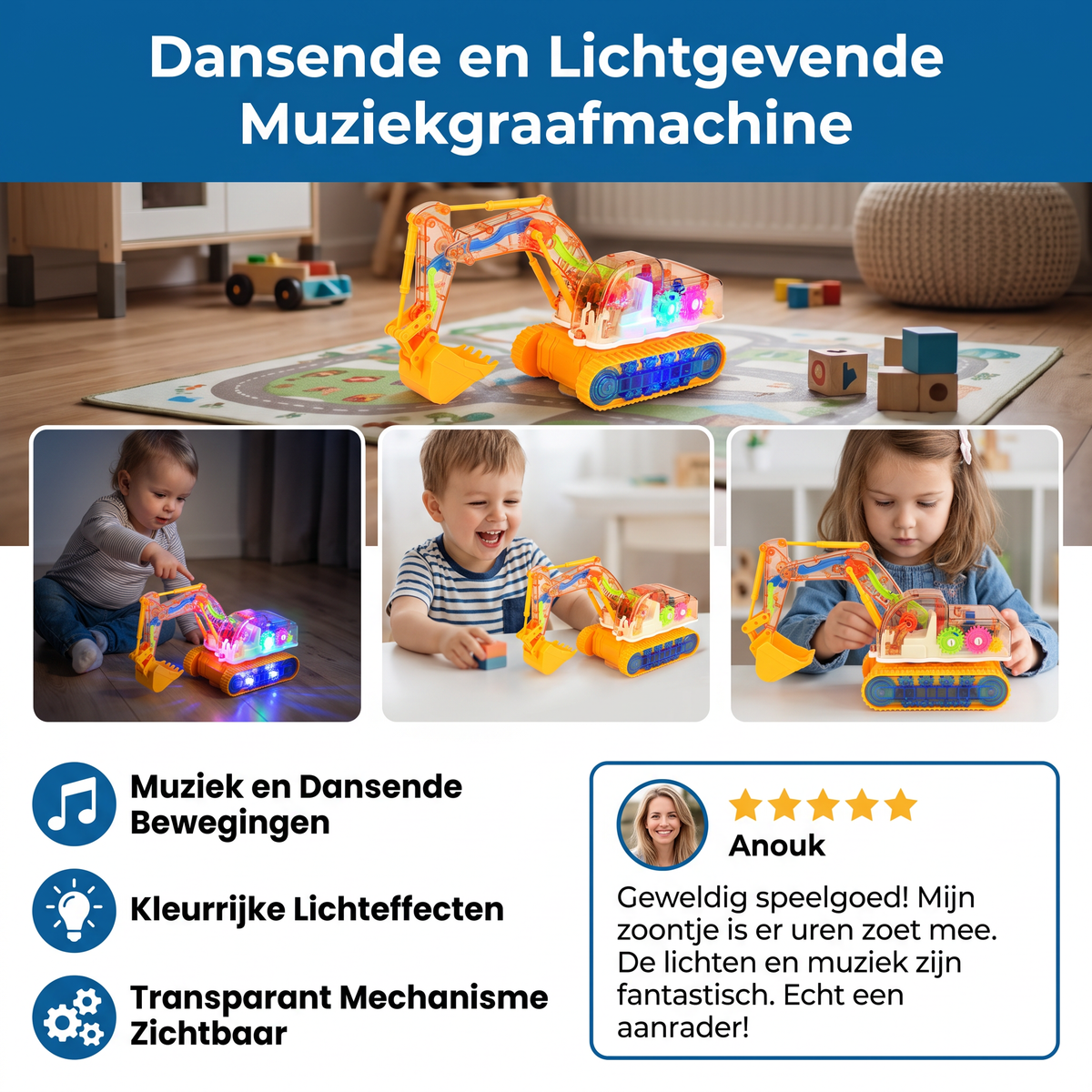 Dansende en Lichtgevende Muziekgraafmachine
