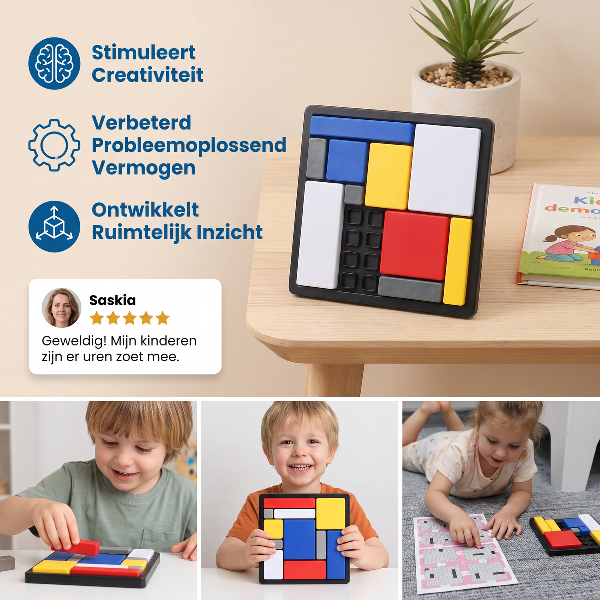 Creatief Geometrisch Blokpuzzelspel