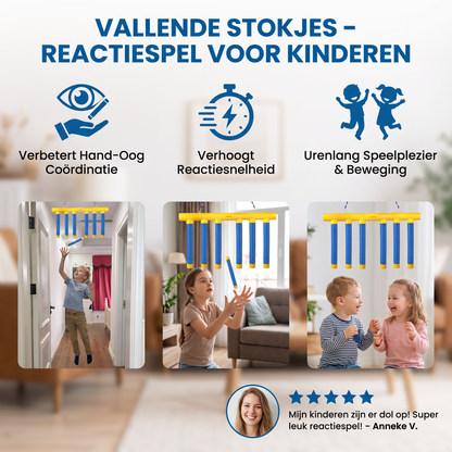 Vallende Stokjes – Reactiespel voor Kinderen