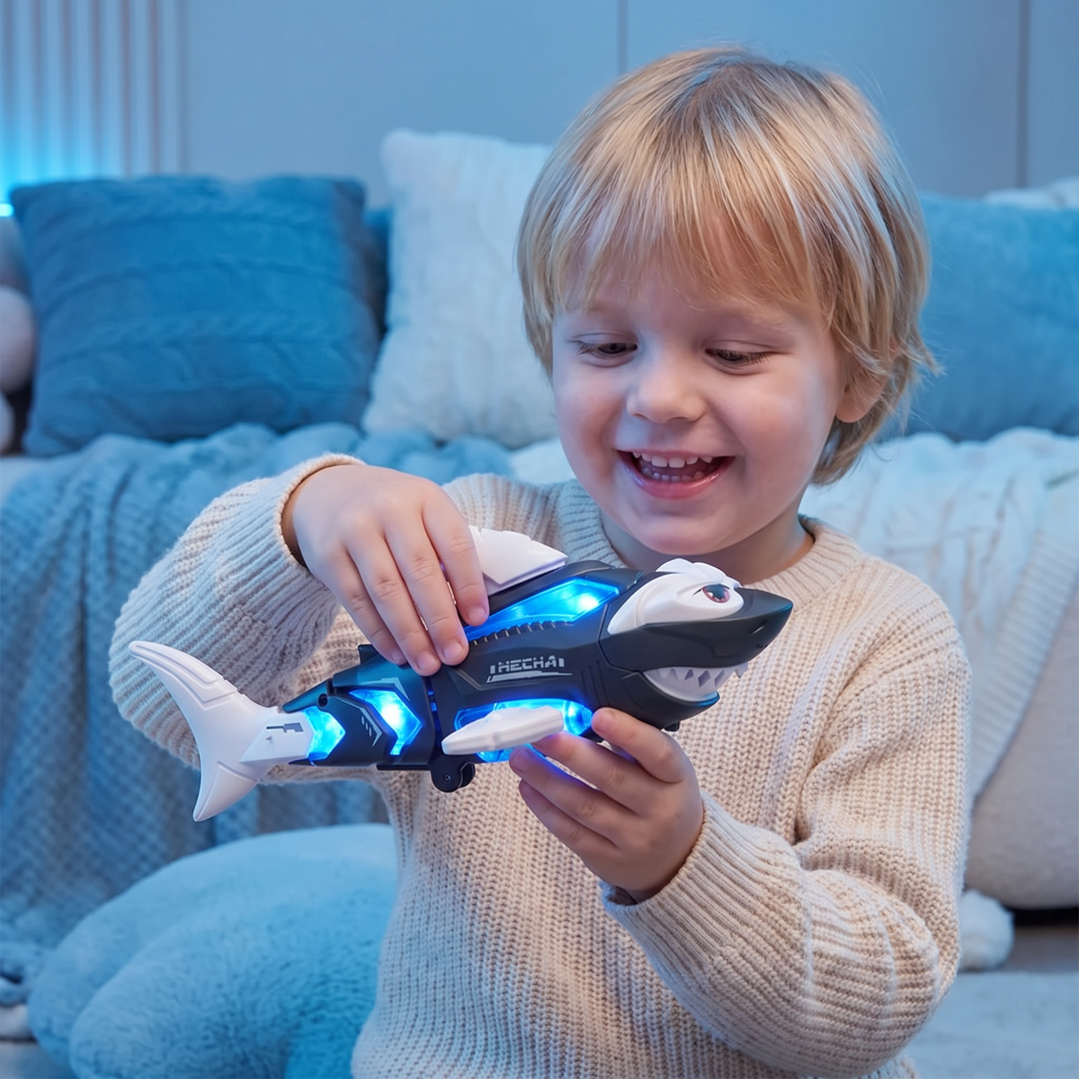 Lichtgevende Muziekhaai – Kinderspeelgoed