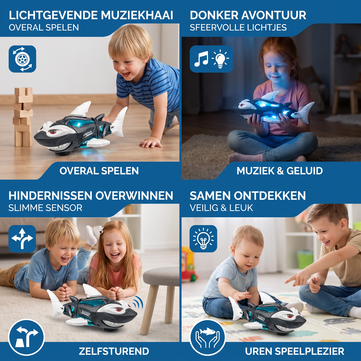 Lichtgevende Muziekhaai – Kinderspeelgoed