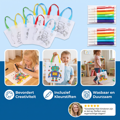 Kinder Knutsel- en Schildertassenset met Stiften